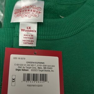 Women's Kinda Naughty Kinda Nice Sweatshirt - Wondershop Green 1X or 2X